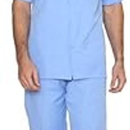 FILAFIL Cotton RICHED with Polyester Mens Nightsuit with Fully Elastic Pajama and Buttoned Half Sleeve TOP Size-L,L.Blue-picture-26