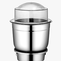 mixer grinder chutney jars (various sizes)||for long-wayy, activa, sumeet, orient, bajaj gx models, preeti, prestige mixer|alloy base|4 teeth couplers (chutney jar 400ml) 500 Watt, Silver-30