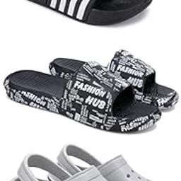 WINGSCRAFT Lightweight,Classic Slider || Sandals with Clogs for Men-Combo-COMBO(3)-3024-3103-3016-10 -P-picture-33