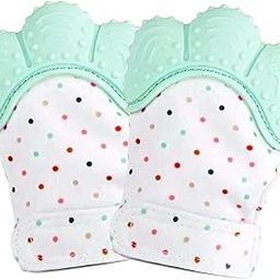 Graysee Baby Soft Teething Mitten Teether Glove, Teether for 3 to 6 Months Baby, Teething Pain Relief Toy Glove, Natural Remedy for Infants & Toddlers | Teething Mittens (Green, Pack of 2)-10