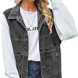Women’s Denim Vest Waistcoat | Casual Sleeveless Button-Down Layer-image-55