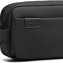 Arctic Hunter Small Toiletry Bag for Men Travel Pouch Shaving Kit Bag with Handle Water-Resistant Toilet Bag for Perfume Multi-Pocket Passport Cash Cosmetic Wash Clutch Bag, Black-image-73