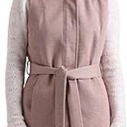 Women's Long Coat With Fabric Belt-49