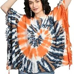 Women's Short Dashiki Print Kaftan Dress Beach Wear Kimono Nighty-45