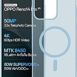 amazon basics Luxury Paper Thin Case Cover for Oppo Reno 14 Pro 5G | Matte Finish | Compatible with magsafe | (Blue, Oppo Reno 14 Pro 5G)-image-7