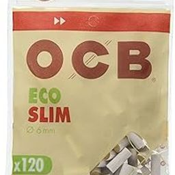 OCB Organic Eco Bio Filter Tips Slim - 6x15mm, 120 Pcs per Pouch-14
