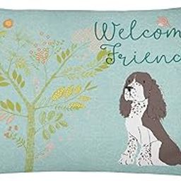 Caroline's Treasures BB7622PW1216 Welcome Friends Brown Springer Spaniel Canvas Fabric Decorative Pillow Machine Washable, Indoor Outdoor Decorative Pillow for Couch, Bed or Patio, 12HX16W-image-17