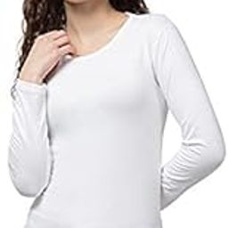 Full Sleeves Camisole White Inner Wear Spaghetti Tee Top for Women-image-78
