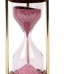 Driftora Handmade Sand Clock Unique Timer an Antique Showpiece 5 Minutes time Duration || Sand Timer Height 6 inch Best for Home and Office Decor & Gifting Product (Pink)-15