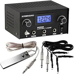 DGT Tattoo Supply Dgt Pro Digital Dual Tattoo Machine Power Supply Kit W/ 2 Clip Cord & Foot Pedal-picture-14