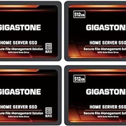 Gigastone Home Server SSD 512GB NAS SSD Drive Cache (4-Pack) 24/7 Durable TLC High Endurance Personal Cloud Data Sync Network Attached Storage RAID 3D NAND 2.5" SATA Internal Solid State Hard Drives-18