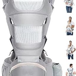 VPGS Baby Wrap Carrier, Baby Hip Seat, All-in-One Baby Carrier, Cotton, Lightweight and Breathable, Adjustable Baby Carrier, Ergonomic Pure for Newborns and Older Babies-image-14
