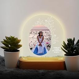 MerchX Personalized,Customized Tabletop Photo Frame Acrylic Printed Happy Birthday LED Table Lamp/Plaque Personalised with Birthday Decoration/Gift for Family,Friend & Special one Design-49-image-72