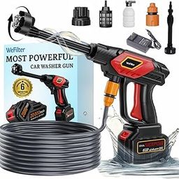 WeFilter High-Pressure Car Washer Gun | Adjustable Nozzle & Long Hose | Multi-Use Jet Spray for Cars, Bikes, Windows, Plants & Floors | Trigger Handle | Leak-Proof Design-image-26