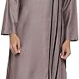 Men Viscose Silk Chinese Collar Long Kurta Grey-image-2