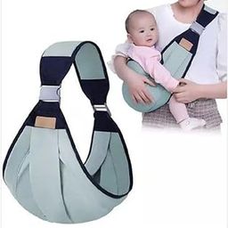 The Modern Trend-One-Shoulder Baby Carrier Mother's Lap Sleeping: Adjustable Hip Wrap with Mesh & Cotton Fabric for Newborns, Half Wrap Hip, Adjustable, Lightweight Cotton, Baby Sling Carrier (Green)-0
