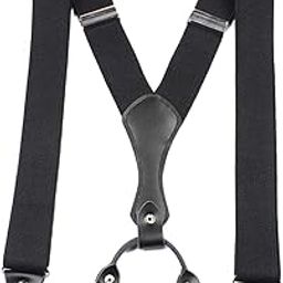 Pants Straps Adjustable Hooks Y Back Construction Fashion Suspenders for Men Black | Clothing Shoes & Accessories | Mens Accessories | Suspenders Braces-image-68