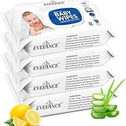 EVELANCE Soft Cleansing Baby Wipes with Lid | 72 Wipes x 4-288 Wipes | Extra Thick & Moist Wet Wipes for Baby's | Prevents Rashes & Redness with Goodness of Aloe Vera Vitamin E | pH Balanced-4