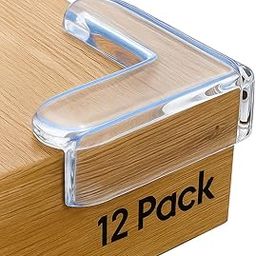 ALINCOLN 12-Pack Silicone Corner Protector for Baby,Tables, Beds & Furniture |Transparent Edge Protector for Sharp Edges| Self-Adhesive Safety Guards for Kids & Toddlers-0