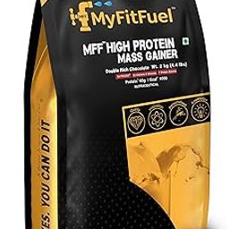 MyFitFuel MFF High Protein Mass Gainer 2 kg (4.4 lbs) Double Rich Chocolate-image-5
