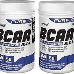 NutriJa BCAA - 100% Fermentated & Vegan - Zero Carb, No Fillers | Muscle Recovery & Endurance-500 Grams (250X2) (Tangy Orange)-image-17