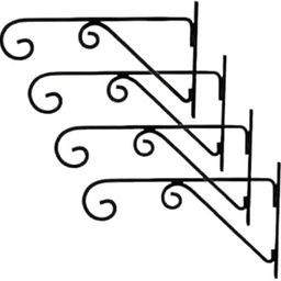 Retro Home Willowy Wall Brackets for Hanging Flower Pots | Hanging Bird Feeder, Planter , Lantern and Wind Chimes| Indoor / Outdoor Use | Living Room , Balcony and Garden Decor (Set of 4)-image-37