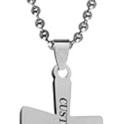 Religious Lord Jesus Christ Customised Cross Silver Stainless Steel Pendant Necklace Chain For Men And Women-picture-22