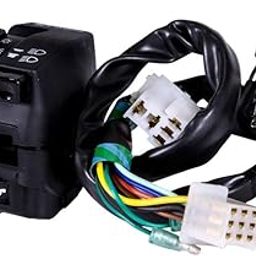 Uno Minda SW-0685BQ Handle BAR Switch- Left Side - SELF Start (9 & 5 PIN Female White COUPLERS, 2 PIN Bullet & 2 Short Wires) for-Hero-Glamour (2011-14) / Glamour FI (2012-16)/ - Combi Meter-picture-18