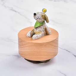 Creations Music Box Swivel Base Creative DIY Crafts Clockwork Ornament Festival Gift Ball Dog-image-60