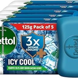 Dettol Intense Cool Bathing Soap Bar with Menthol (Buy 4 Get 1 Free - 125g each), Combo Offer on Bath Soap-image-94