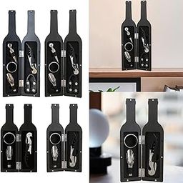 Bottle Opener Set Portable Barware Pourer for Home Use Valentine's Day Gifts Large Black-image-20
