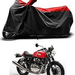 Willton™ - Special Bike Cover for Royal Enfield Interceptor 650 New Bike Cover with Waterproof and Dust Proof Premium Polyester Fabric (RED Stripe)-image-86