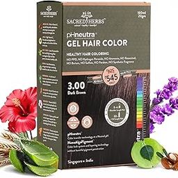 SACRED HERBS Ammonia & PPD Free Natural Organic Gel Hair Color for Men & Women | pH Neutral | Long Lasting Color with 100% Grey Coverage 160ml+20gm (DARK BROWN, 180 ML)-21