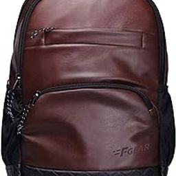 Luxur 25L Medium Laptop backpack Fits upto 17" Laptop Faux Leather Water resistant lightweight, Gifts for Men Women Boys Girls Adults, College/School/Office/Travel Bag-16