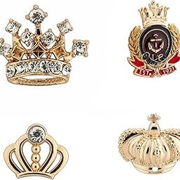 Set of 4 Metal Lapel Pin Brooch for Mens Suit (Multicolor) KN-2018-CMB-10-image-1