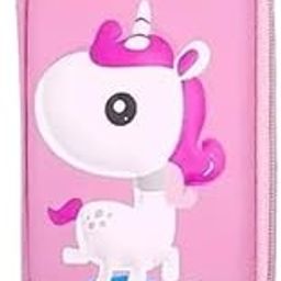 NSTECH Small Unicorn Pencil 3D Big Embossed Large Capacity Pouch Cartoon Design Theme Pouch Pencils Box Smooth Zipper Large Capacity for Girls School Student-image-58