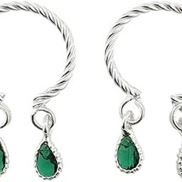 Sahiba Gems Pure Chandi/Silver Designer Self Work Kada with Two Green Ghungroo For Laddu Gopal Ji, Bal Krishna,Shreeji Radhey Rani Jewellery for Idol-image-95