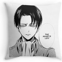 WHO is LEVI Ackerman 16 * 16 Pillow with Filler | UBER Cool Merch for Attack ON Titan Lovers-picture-28
