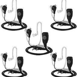 RENMAX Air Acoustic Tube Covert Earpiece Throat Mic Air Tube Earpiece Headset for Walkie Talkie Models VU-5R, F-888S (Pack of 5)-image-52