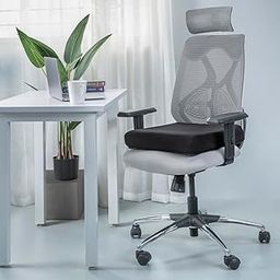 Wakefit Orthopaedic, Memory Foam, Breathable, Cushion Seat Pad for Office, Car, Home, Provides Support & Comfort (16" x 16" x 3") Smart Size, Pack of 1, Black & Grey-image-56