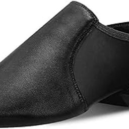 Women's Jazz Shoes Leather Split Sole Dance Shoes for Women Men, Black Brown-picture-37