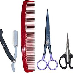 EdgeX Hair Scissor Scissor Salon Barber Hair Cutting Hairdressing Tool Scissors Beard Trimming Made Up Of Funner Steel [FREE RAZOR AND COMB]-image-76