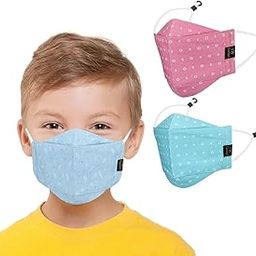 Boy's and Girl's Cotton Cute Designer Reusable Washable Breathable Face Mask with Adjustable Earloops Without Valve (Multicolour)-picture-28