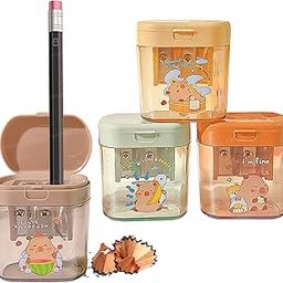 FunBlast Kawaii Capybara Pencil Sharpener – Set of 4 Pcs Sharpener for Kids with Two-Holes, Stationery Items Aesthetic, Stylish Sharpener for Kids, Birthday Return Gifts for Kids-26