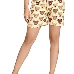 Women's Cotton Printed Regular Fit Shorts (SA 651)-image-97