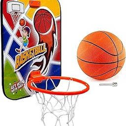 FunBlast Basketball - Wall Mount Adjustable Basket Ball Kit for Kids, Basketball Hoop for Boys & Girls, Indoor and Outdoor Games-28