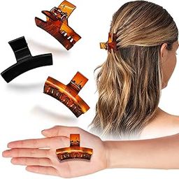 HKD SALES Clutchers For Hair Large Size 3 Pieces Hair Clips For Women Stylish Latest Claw Clips Women Accessories Butterfly Clips Korean Clutch Hair Accessories For Woman Black And Brown Combo Of 3-image-9