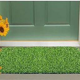 Kuber Industries 35 MM High Density Artificial Grass Carpet Mat for Balcony, Lawn, Door(1 X 2 Feet) Green-KUBMART11787-23