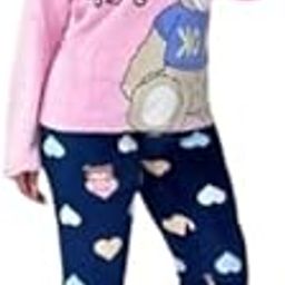 Women's Regular Fit Soft Woolen Printed Night Suit Set of Tshirt & Pyjama for Winter Wear-image-49