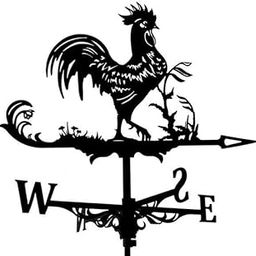 LOOM TREE® 3xMetal Black Rooster Weathervane Weather Vane Garden Outdoor Yard Farm Decor | Yard, Garden & Outdoor Living | Garden D?©cor | Weathervanes-image-43